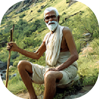 Ramana Maharshi Midjourney portrait