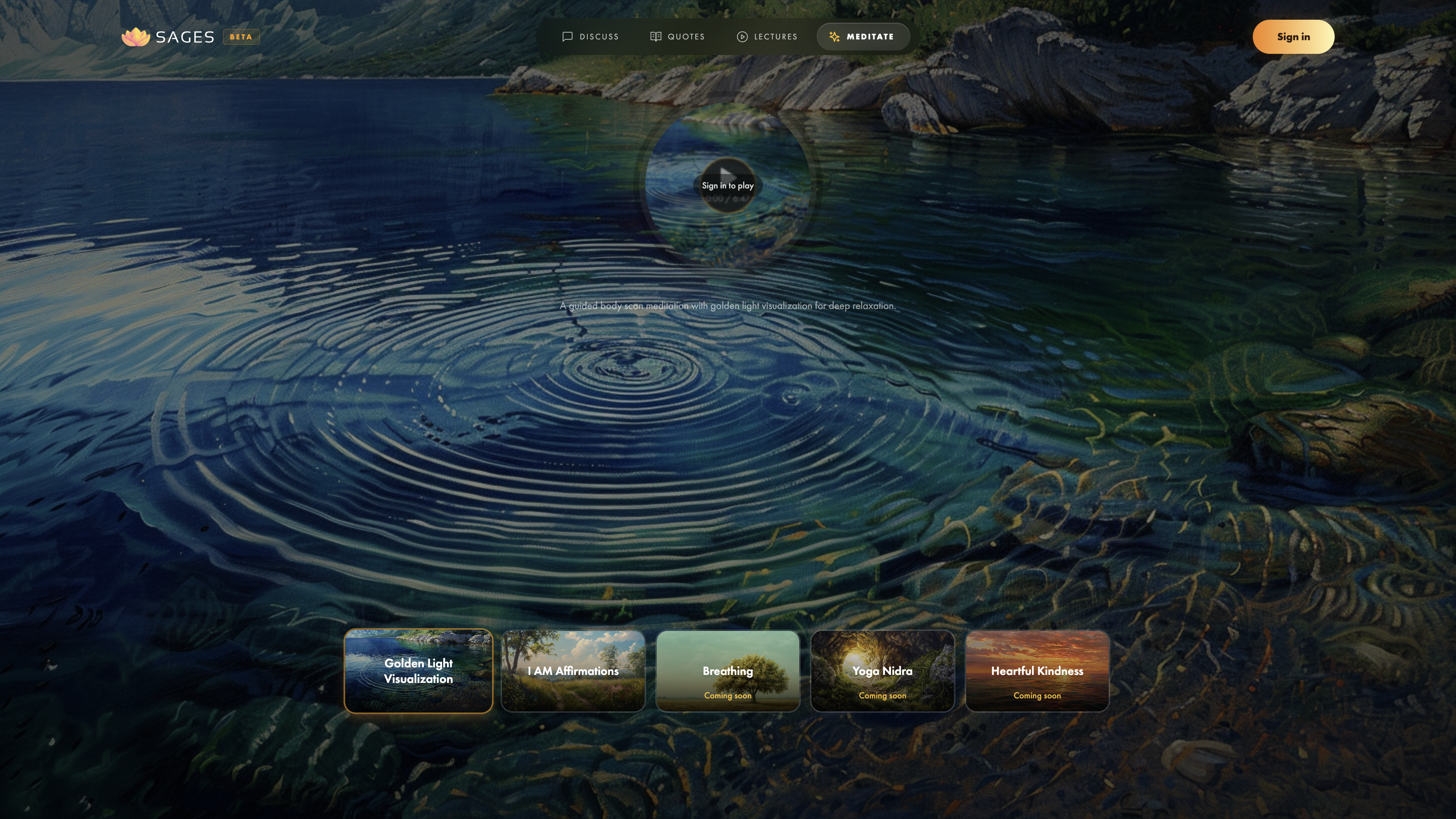 Guided meditation surface